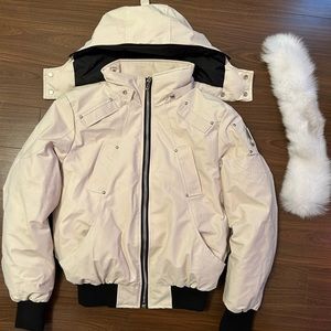 Brand new Moose Knuckles White Ballistic Bomber Size S (With Purchase Proof)